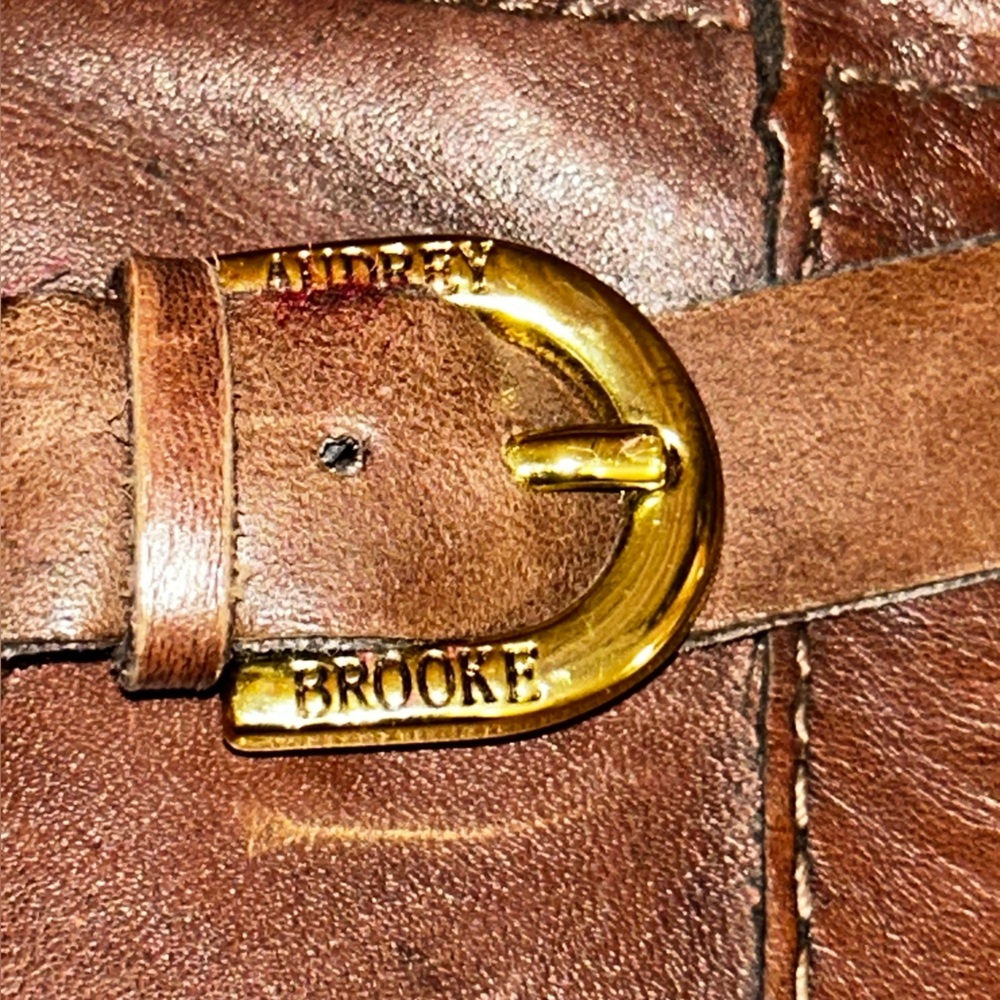 Audrey Brooke Abannya Brown Leather Heeled Riding Boots Zipper Lined Size 7 - Picture 2 of 13